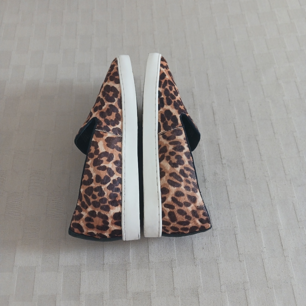 Birdies The Swift Leopard Print Calf Hair Slip On Sneakers - Picture 14 of 14